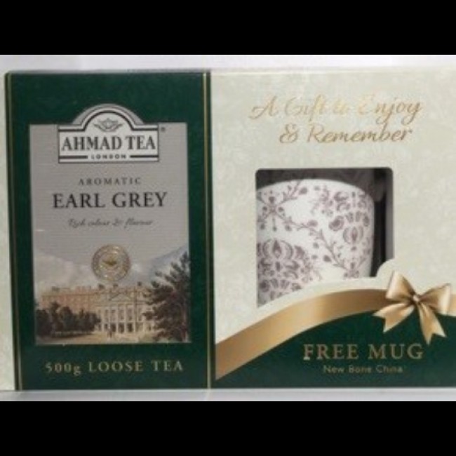 AHMAD TEA EARL GREY 500g FREE MUG
