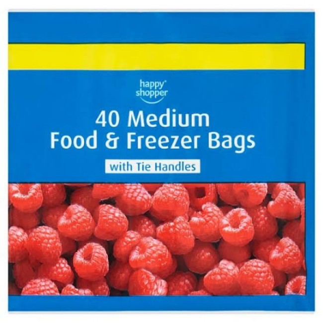 HAPPY SHOPPER 40 FREEZER BAGS MED