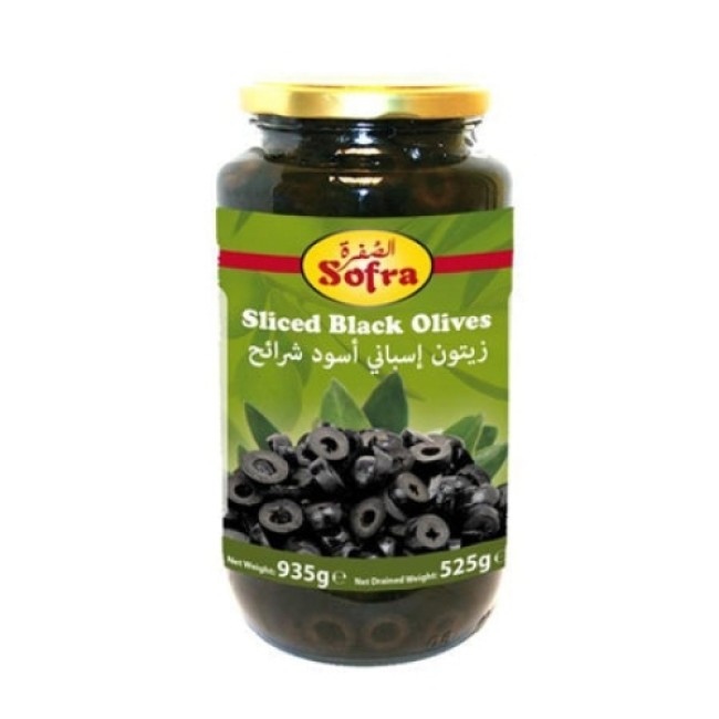 SOFRA SLICED BLACK OLIVES 935g