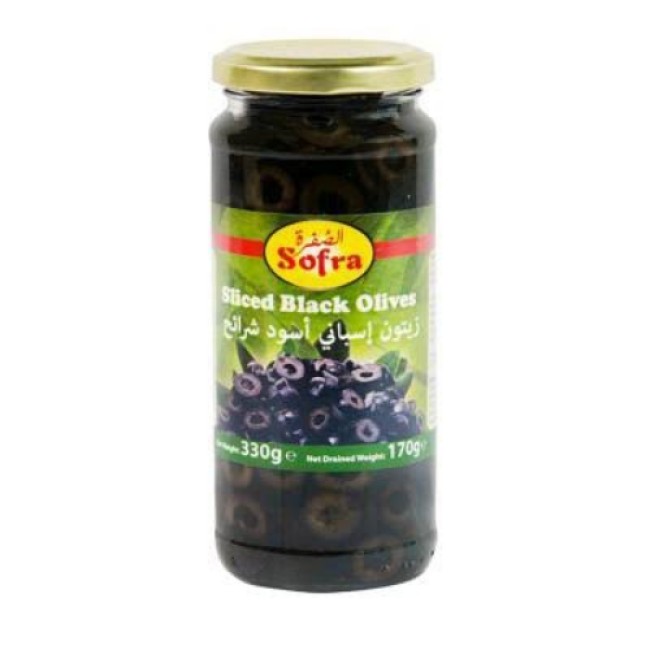 SOFRA SLICED BLACK OLIVES 330g