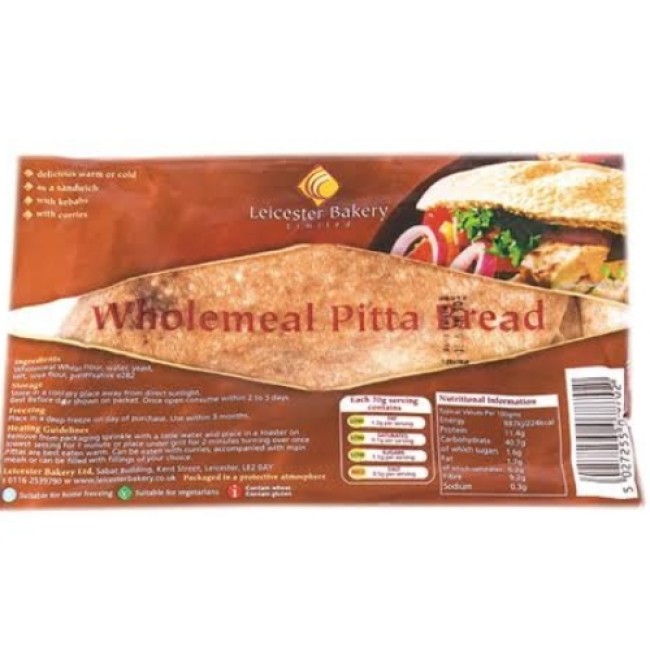 6 PITTA BREAD WHOLEMEAL