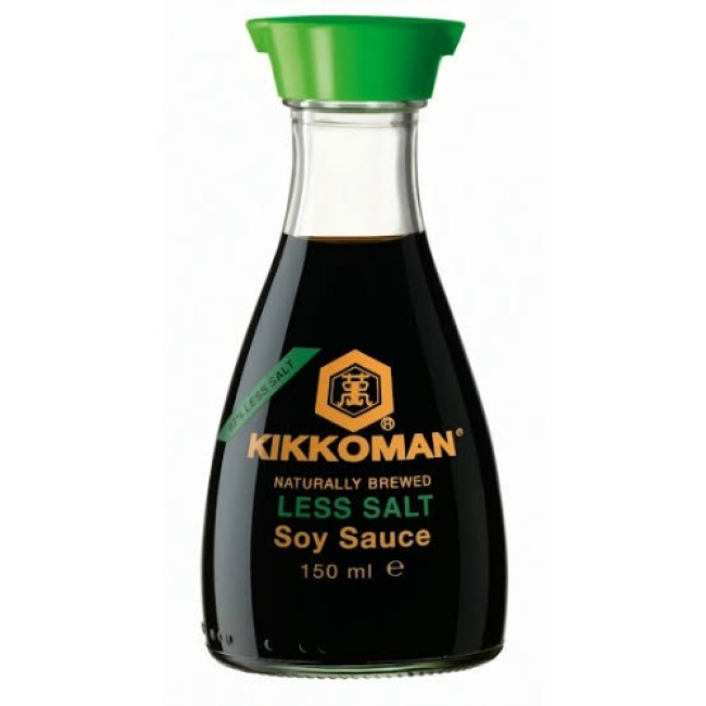 KIKKOMAN SOY SAUCE LESS SALT 150ml